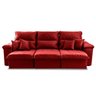 Sofá Retrátil Reclinável Trento 2,30m Suede Velut Vermelho c/ Molas no Assento - King House - 4