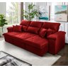 Sofá Retrátil Reclinável Trento 2,30m Suede Velut Vermelho c/ Molas no Assento - King House - 2