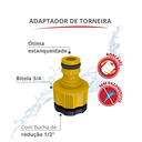 Ver imagem 2 de Adaptador de Torneira 1/2" e 3/4" para Engate Rápido Cor Amarelo Durín