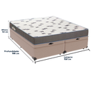 Ver imagem 5 de Cama Box Queen com Bau Ortobom D33 Light Bege