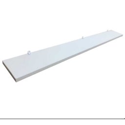 1 Prateleira Branca 100x10 com Suporte Flutuante Mdf Organizadora Decoração Cozinha Quarto Banheiro - 2