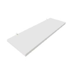 1 Prateleira Branca 100x10 com Suporte Flutuante Mdf Organizadora Decoração Cozinha Quarto Banheiro - 1