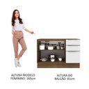 Ver mais imagens de Balcão Gabinete 120 Cm 2 Portas 3 Gavetas Rustic/Branco