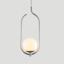 Ver imagem 2 de Lustre Pendente On Clip - Prata com Globo de Vidro Branco - 4125-15-br