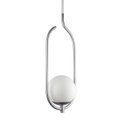 Ver imagem 3 de Lustre Pendente On Clip - Prata com Globo de Vidro Branco - 4125-15-br