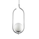 Ver imagem 1 de Lustre Pendente On Clip - Prata com Globo de Vidro Branco - 4125-15-br