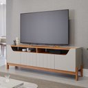 Ver imagem 4 de Rack com Painel Ripado para TV até 60 Polegadas 100% MDF 185CMX197CM Moema Espresso Móveis