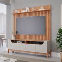 Ver imagem 1 de Rack com Painel Ripado para TV até 60 Polegadas 100% MDF 185CMX197CM Moema Espresso Móveis