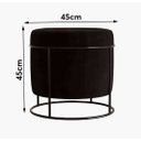Ver imagem 3 de Puff Redondo Sala de Estar Madrid5:preto/preto