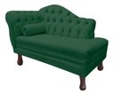 Ver imagem 3 de Recamier Divã Larissa 1,20cm Direito Sala Veludo:verde/liso