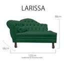 Ver imagem 5 de Recamier Divã Larissa 1,20cm Direito Sala Veludo:verde/liso