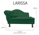 Ver imagem 5 de Recamier Divã Larissa 1,20cm Direito Sala Veludo:verde/liso