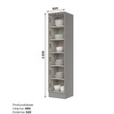 Ver imagem 2 de Paneleiro 50cm 1 Porta Emily Henn - Cinza
