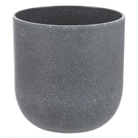 Vaso Redondo Decorativo Cinza 9,5x9,5 cm - D’Rossi
