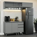 Ver imagem 1 de Armário de Cozinha Compacta 200cm Nice Madesa Xa14 Cinza