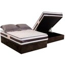 Ver imagem 1 de Cama Box Baú Casal: Colchão Molas Ensacadas Herval MasterPocket Ness + Base CRC Suede Brown(