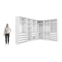 Ver imagem 5 de Guarda Roupa Casal Quarto Modulado Adapt em L 12 Portas 14 Gavetas 342cm x 263cm Branco Nogueira- Kappesberg