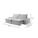 Ver imagem 2 de Sofá Petra Retrátil e Reclinável 250cm - Movenzo Estofados