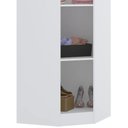 Ver imagem 5 de Guarda Roupa Canto Obliquo 70cm 1 Porta Taiga Branco/avelã L01 - Mpozenato