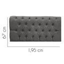 Ver imagem 2 de Painel Cabeceira Estofada Paris 195cm Cama Box King Corino Cinza Escuro- Mabe Magazine