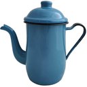 Ver imagem 5 de Kit Bule de Café e Chá com 6 Xícaras e Pires Aço Esmaltado Azul