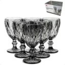 Ver imagem 4 de Jogo 6 Taças Diamond Vidro Diamante Negro Fumê 340ml
