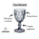 Ver imagem 5 de Jogo 6 Taças Diamond Vidro Diamante Negro Fumê 340ml