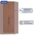 Ver imagem 7 de Guarda-roupa Canto Closet com 2 Portas e 2 Gavetas Mdf Requinte+