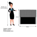 Ver imagem 3 de Cabeceira Estofada Manchester 160 Cm Queen Size Linho - Doce Sonho Móveis Cor Cinza Escuro