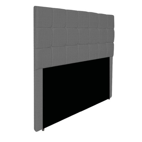 Cabeceira Estofada Manchester 160 Cm Queen Size Linho - Doce Sonho Móveis Cor Cinza Escuro