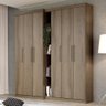 Guarda Roupa Casal 6 Portas 2 Gavetas Noruega 1127 Carraro - Noce - 1