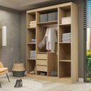 Ver imagem 4 de Roupeiro Modulado 160cm 4 Portas 3 Peças Selene Soluzione Móveis