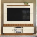 Ver imagem 2 de Estante Home Florianópolis 175cm para Tv até 70” - Mobler:off White / Amendoa