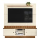 Ver imagem 1 de Estante Home Florianópolis 175cm para Tv até 70” - Mobler:off White / Amendoa