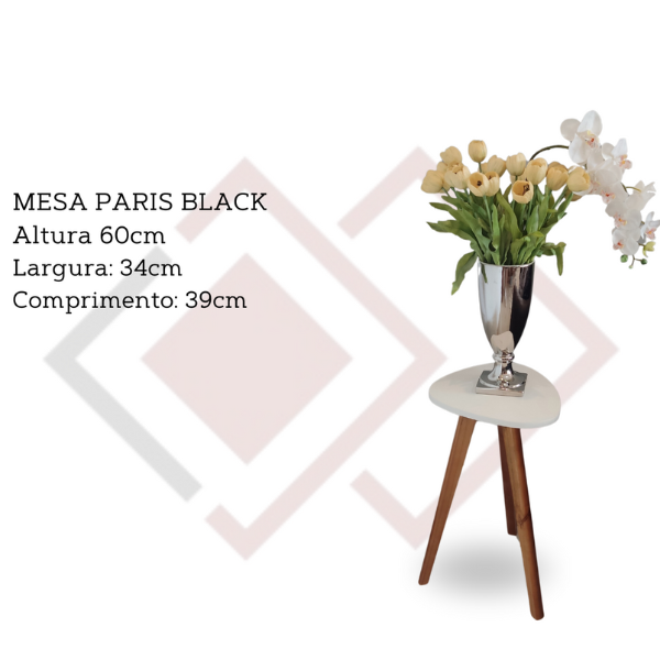 Mesa de Canto e Apoio Lateral Orgânica Paris Off White - 7