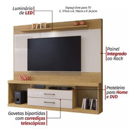 Estante Home Theater Para TV até 65 Polegadas Montenegro Plus Mavaular - 2