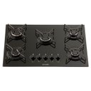 Ver imagem 3 de Cooktop Fornello 5 Bocas Preto Mega Chama à Gás