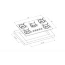 Ver imagem 5 de Cooktop Fornello 5 Bocas Preto Mega Chama à Gás