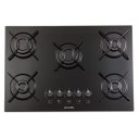 Ver imagem 1 de Cooktop Fornello 5 Bocas Preto Mega Chama à Gás