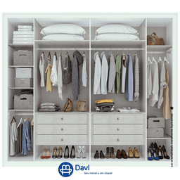 Guarda-Roupa Casal 6 Portas 6 Gavetas Reali New Lopas - 3 Guarda-Roupa Casal 6 Portas 6 Gavetas Reali New Lopas - 3