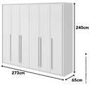 Ver imagem 6 de Guarda-Roupa Casal 6 Portas 6 Gavetas Reali New Lopas