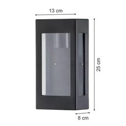 Kit 12 Luminárias de Parede Arandelas Externas Prime Pretas Bivolt Jardim Fachada Muro Dital - 4