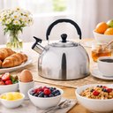 Ver imagem 2 de Chaleira Inox 1,5 Litros com Apito Tampa Alca Bule Termico Cafe Cha Agua Casa Cozinha Luxo
