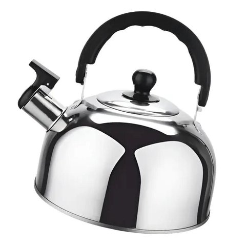 Chaleira Inox 1,5 Litros com Apito Tampa Alca Bule Termico Cafe Cha Agua Casa Cozinha Luxo