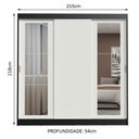 Ver imagem 3 de Guarda-roupa Casal Madesa Kansas 3 Portas de Correr com Espelhos 3 Gavetas