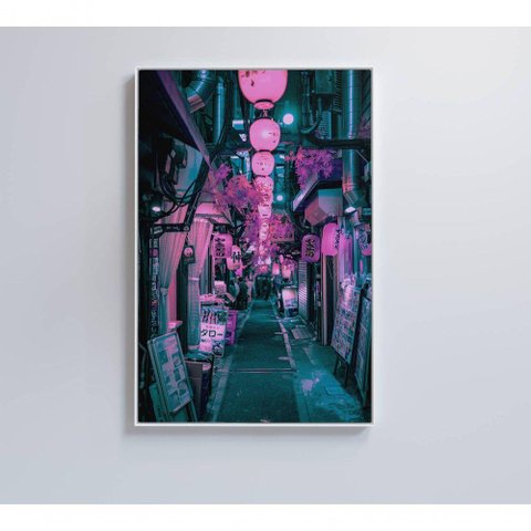 Quadro Viela Japão 80x120 Cm Vidro Impresso