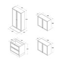 Ver imagem 7 de Armário Cozinha Completo Ditália Berlim 4 Pçs Cv/Br B21