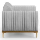 Ver imagem 7 de Kit 2 Poltronas Decorativas Base Gold Molino D06 Linho D-315 Cinza - Mpozenato
