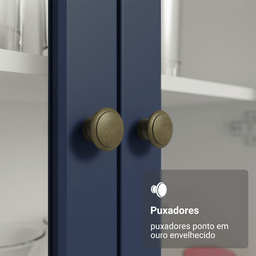 Cristaleira Suspensa 70 Cm 2 Portas de Vidro Vik Madesa - 11