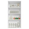 Cristaleira Suspensa 70 Cm 2 Portas de Vidro Branco/azul Vik Madesa - 3
